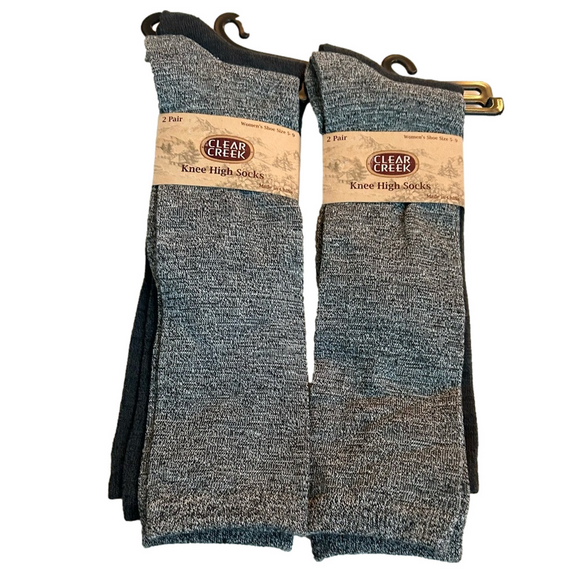 Clear Creek Woman’s Knee High Socks 4 Pairs Size 9 - 11 NWT - Picture 1 of 3